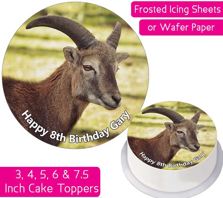 Goat Solo Personalised Cake Topper