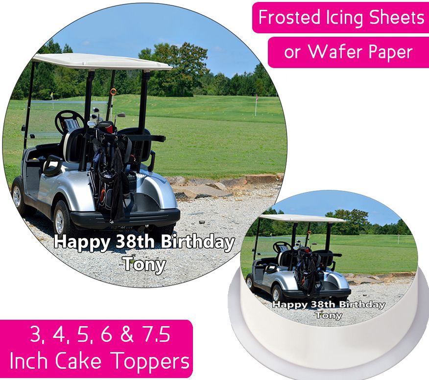 Golf Cart Personalised Cake Topper