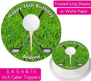 Golf Personalised Cake Topper