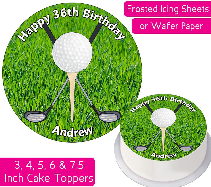 Golf Personalised Cake Topper