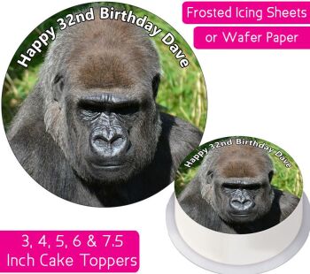 Gorilla Personalised Cake Topper