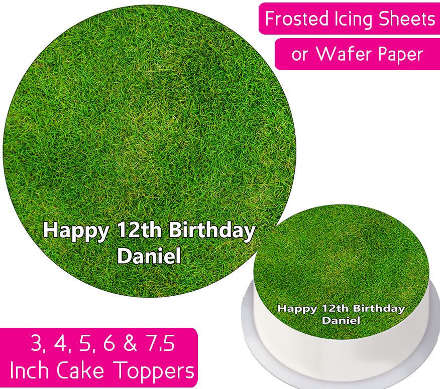Grass Personalised Cake Topper