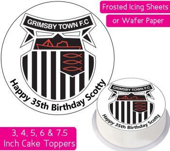 Grimsby Football Personalised Cake Topper