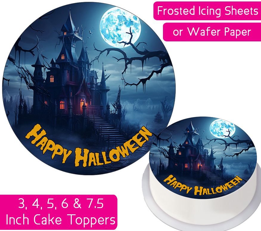 Halloween Castle Personalised Cake Topper