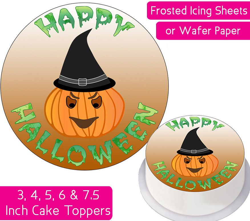 Halloween Pumpkin Personalised Cake Topper