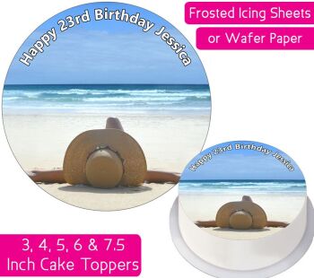 Holiday Beach Personalised Cake Topper