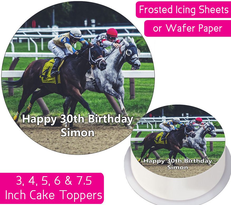 Horse Racing Personalised Cake Topper
