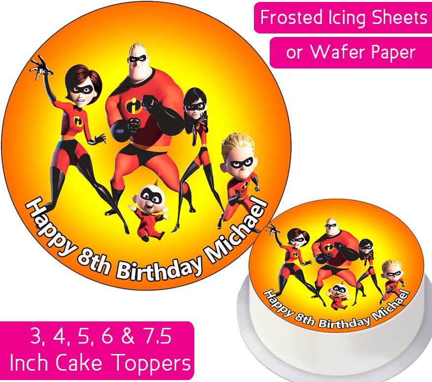 Incredibles Personalised Cake Topper