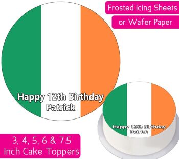Ireland Flag Personalised Cake Topper