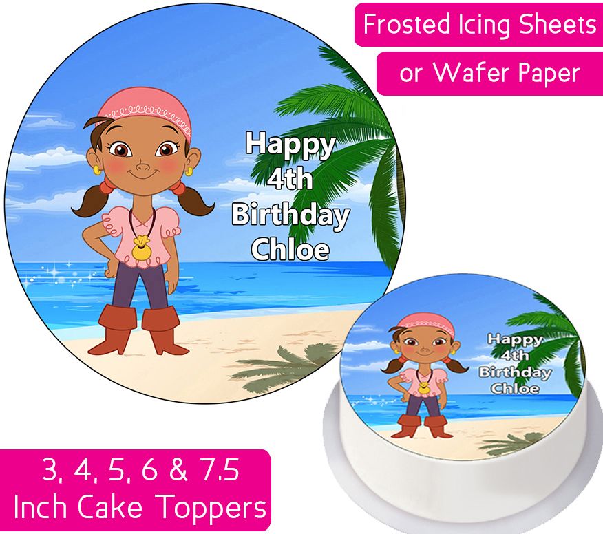 Izzy - Neverland Pirates Personalised Cake Topper