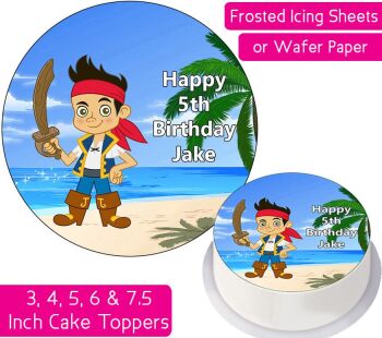 Jake - Neverland Pirates Personalised Cake Topper