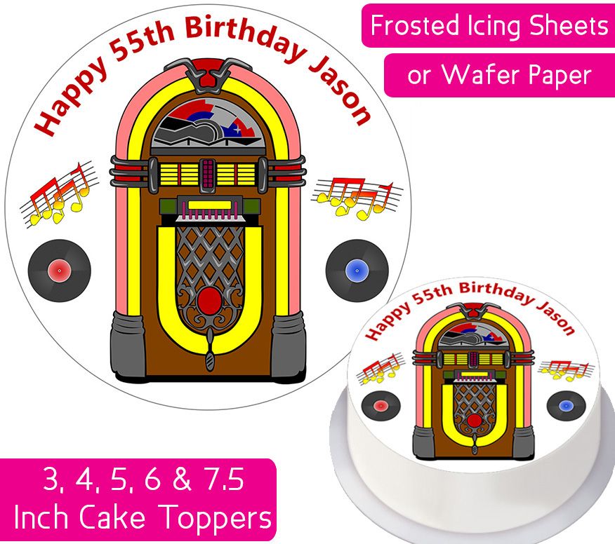 Jukebox Personalised Cake Topper