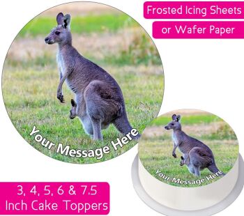 Kangaroo Personalised Cake Topper