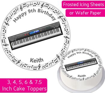 Keyboard Instrument Personalised Cake Topper