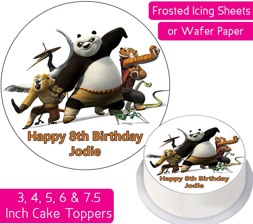 Kung Fu Panda Gang Personalised Cake Topper