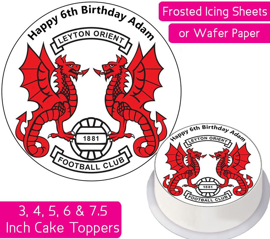 Leyton Orient Football Personalised Cake Topper