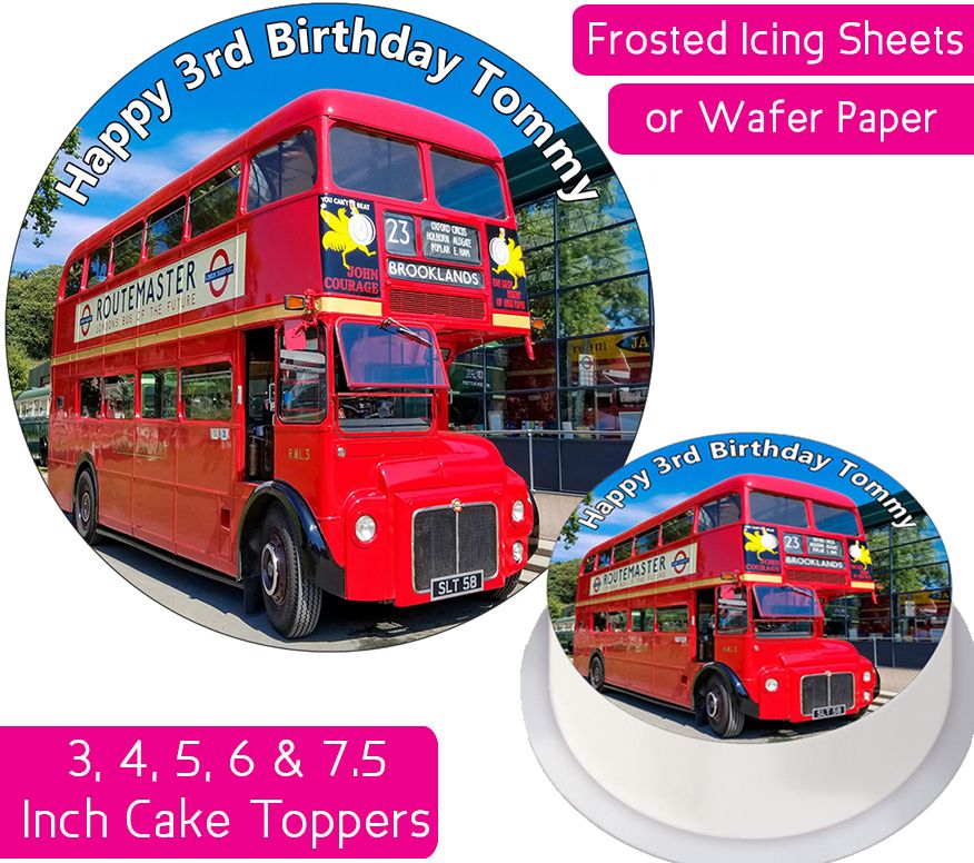 London Bus Personalised Cake Topper