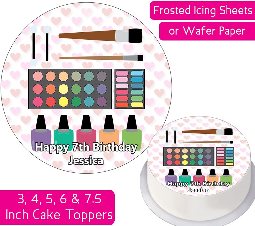 Makeup Personalised Cake Topper
