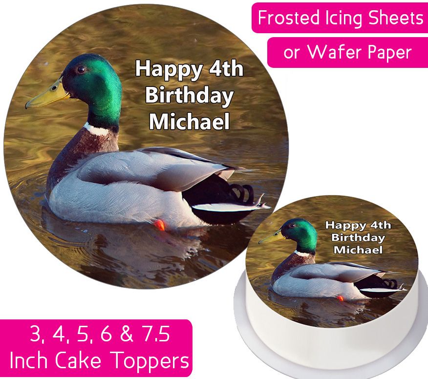 Mallard Duck Personalised Cake Topper