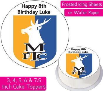 Mansfield Town Football Personalised Cake Topper