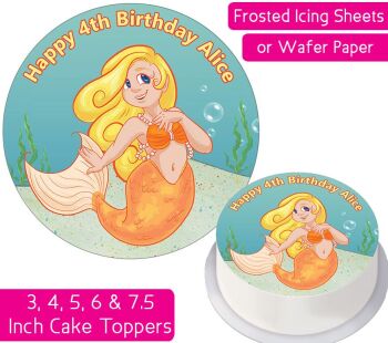 Mermaid Personalised Cake Topper