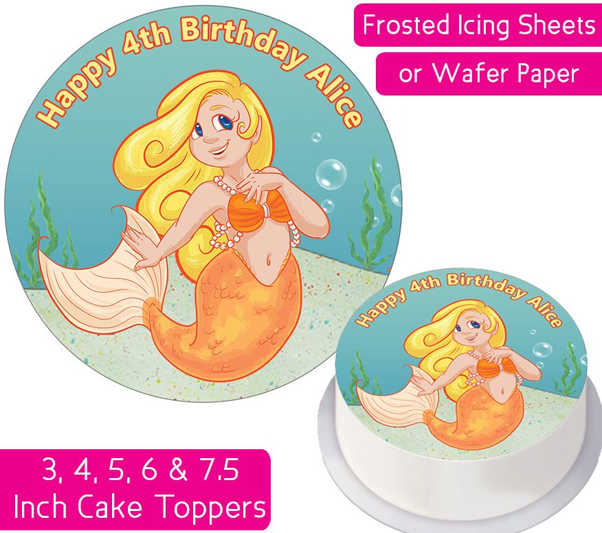 Mermaid Personalised Cake Topper