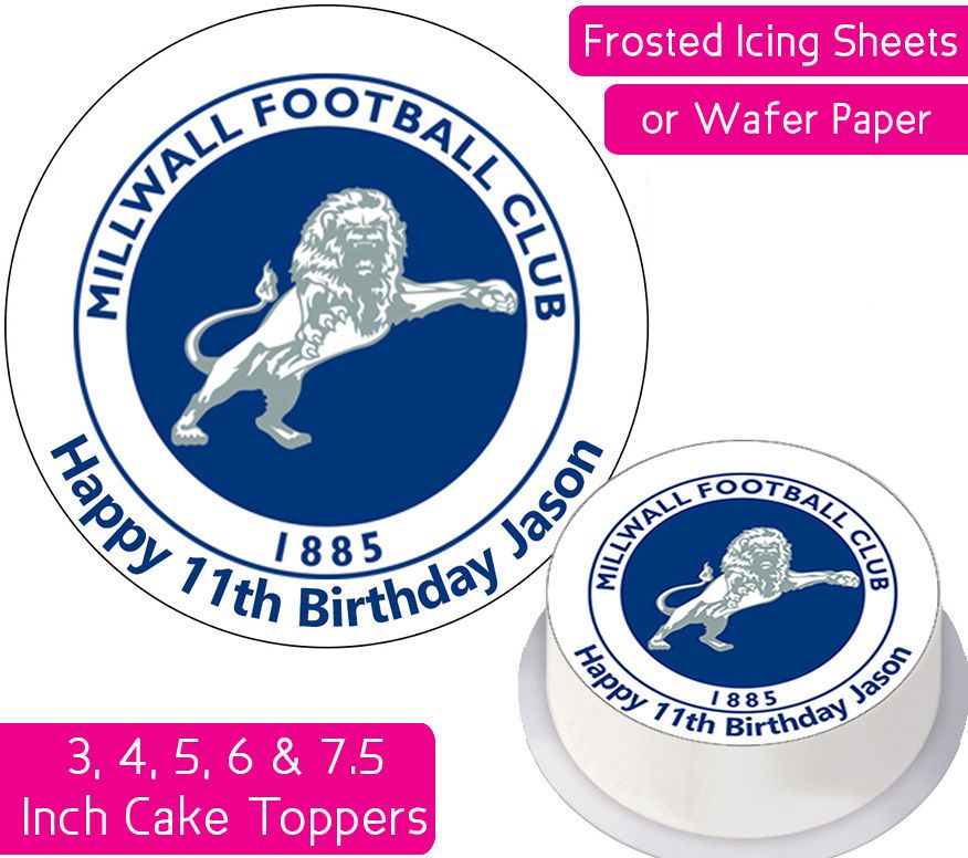 Milwall Football Personalised Cake Topper