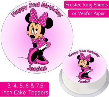 Minnie Mouse Personalised Cake Topper