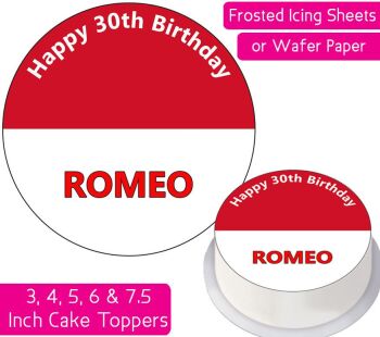 Monaco Flag Personalised Cake Topper