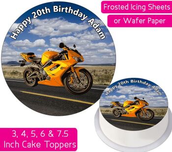 Motorbike Personalised Cake Topper