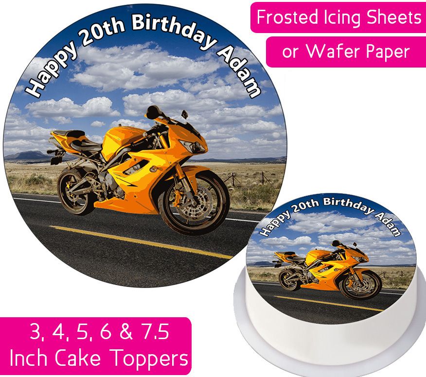 Motorbike Personalised Cake Topper