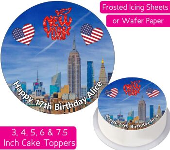 New York Personalised Cake Topper