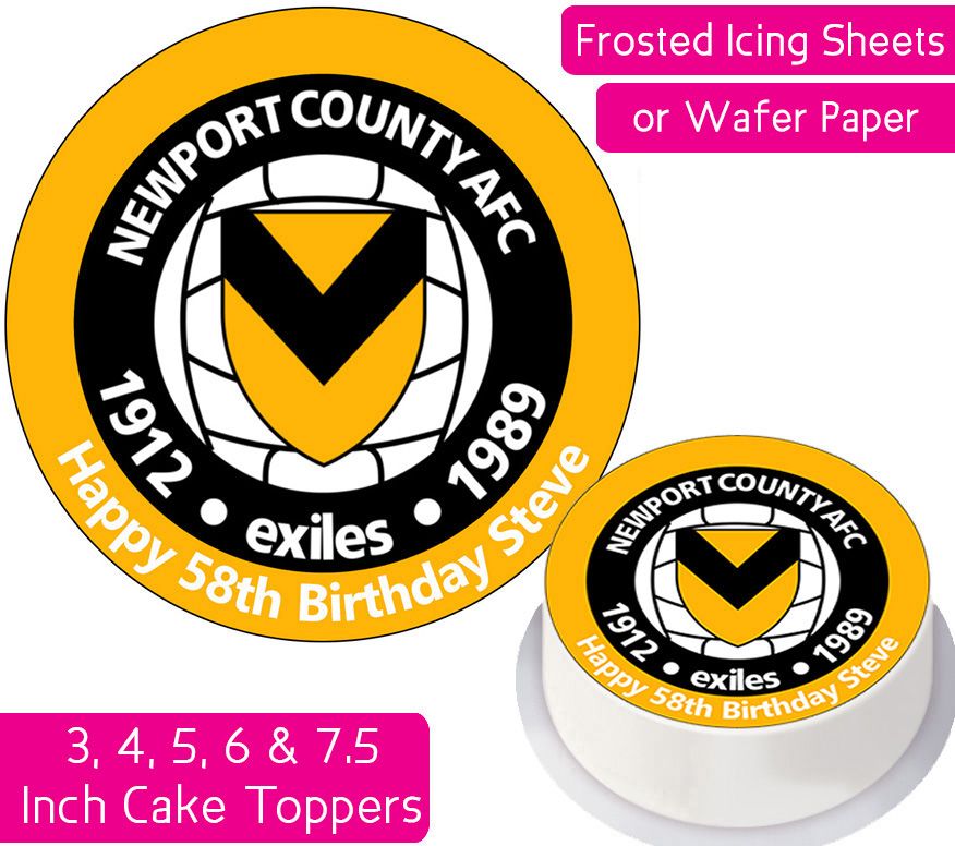 Newport County Football Personalised Cake Topper