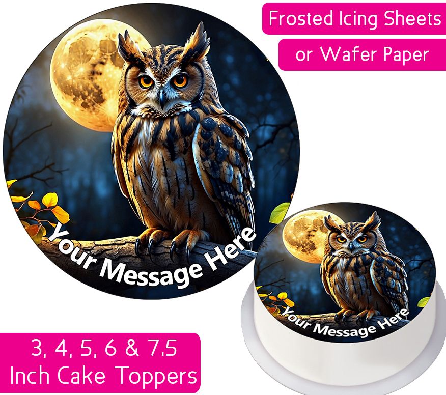 Night Owl Personalised Cake Topper