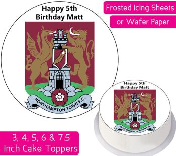 Northampton Town Football Personalised Cake Topper