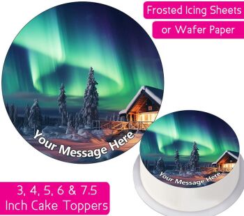 Northern Lights Personalised Cake Topper
