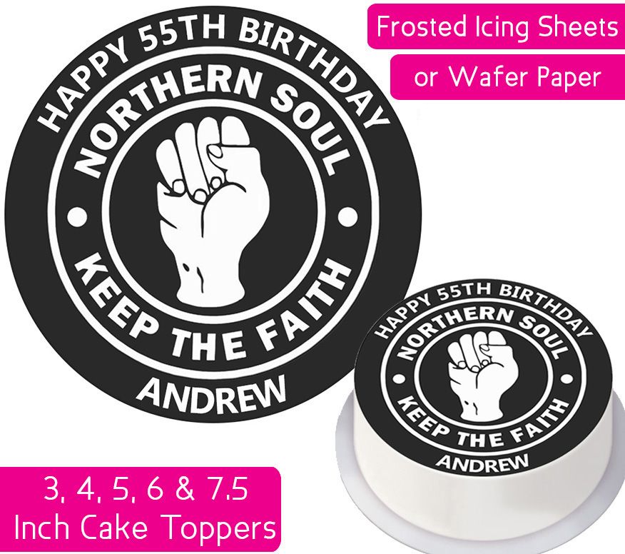 Northern Soul Personalised Cake Topper