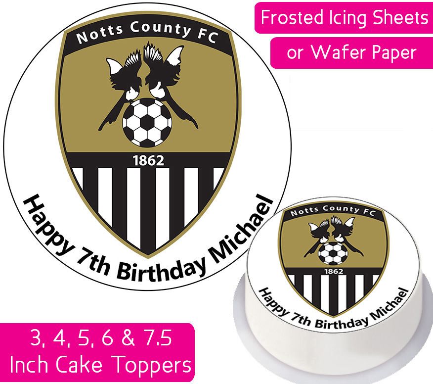 Notts County Football Personalised Cake Topper