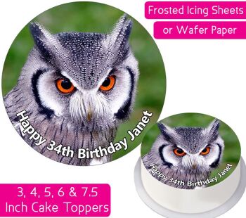 Owl Personalised Cake Topper