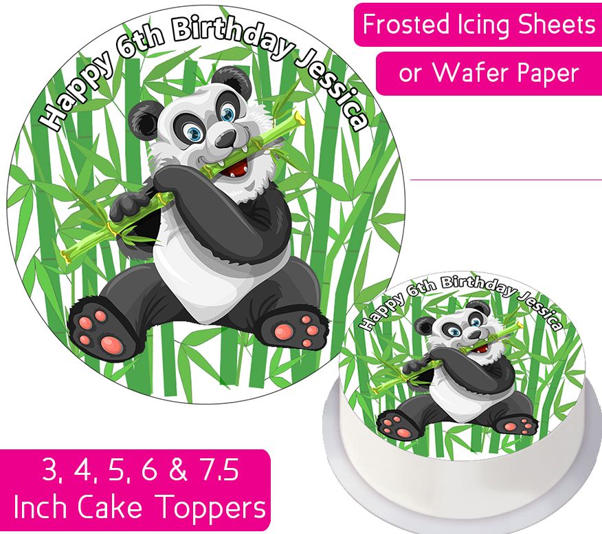 Panda Bear Personalised Cake Topper