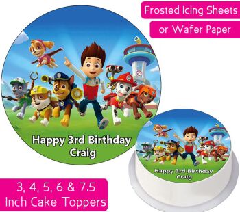 Paw Patrol Personalised Cake Topper