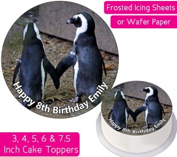 Penguins Personalised Cake Topper