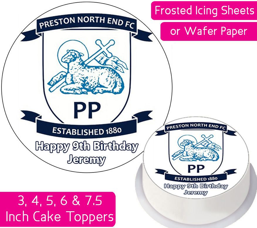 Preston North End Football Personalised Cake Topper