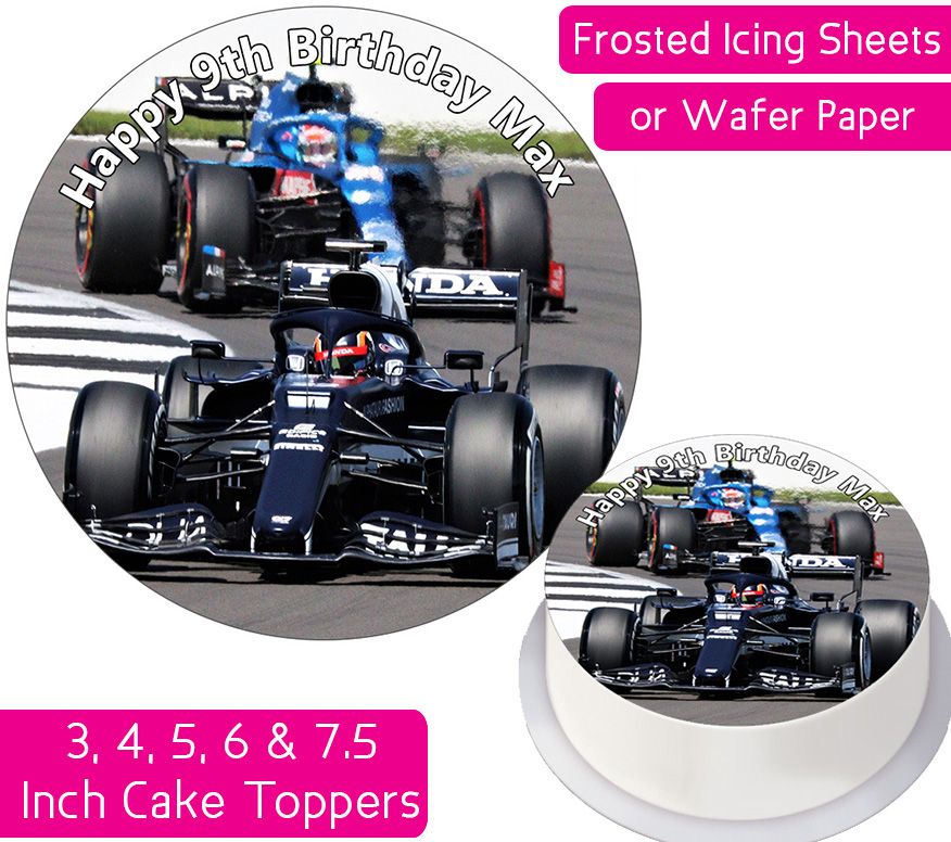 Racing Cars Personalised Cake Topper
