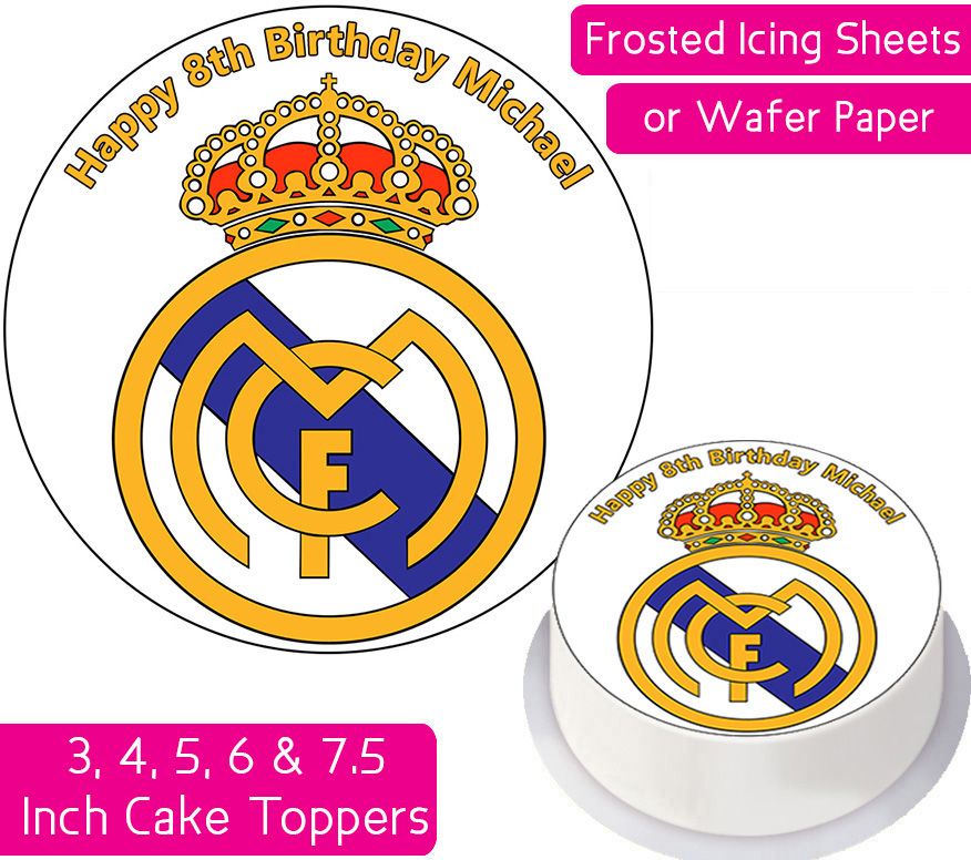 Real Madrid Football Personalised Cake Topper