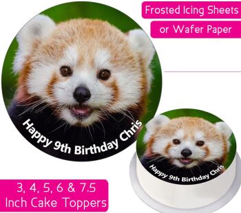 Red Panda Personalised Cake Topper