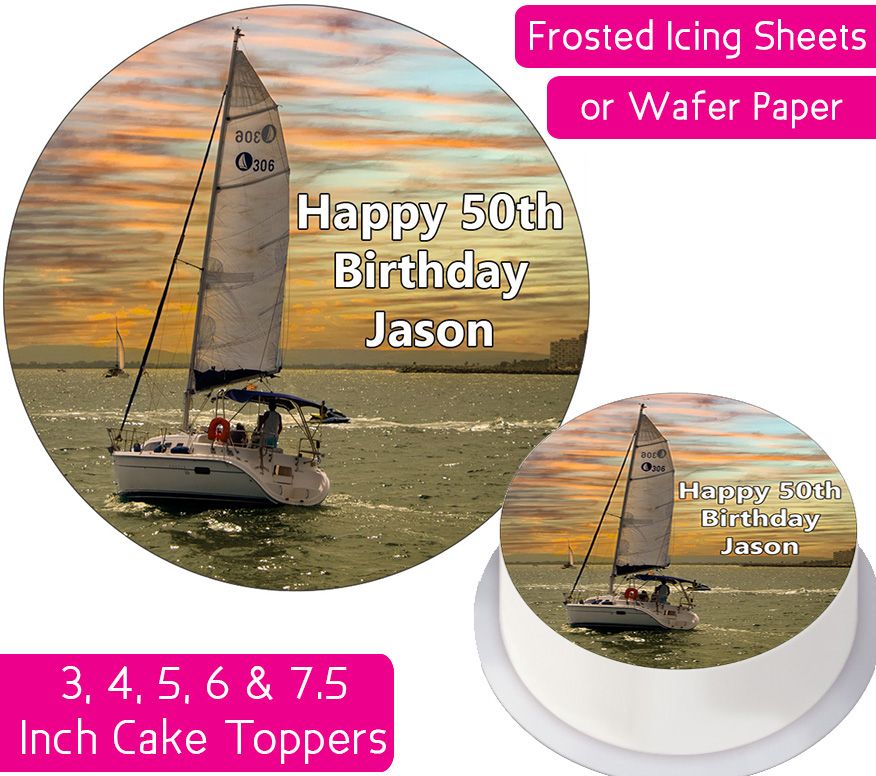 Sailing Personalised Cake Topper