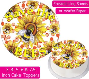 Save The Bees Personalised Cake Topper