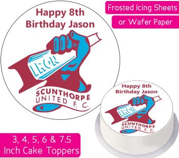 Scunthorpe United Football Personalised Cake Topper