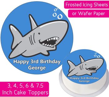 Shark Cartoon Personalised Cake Topper